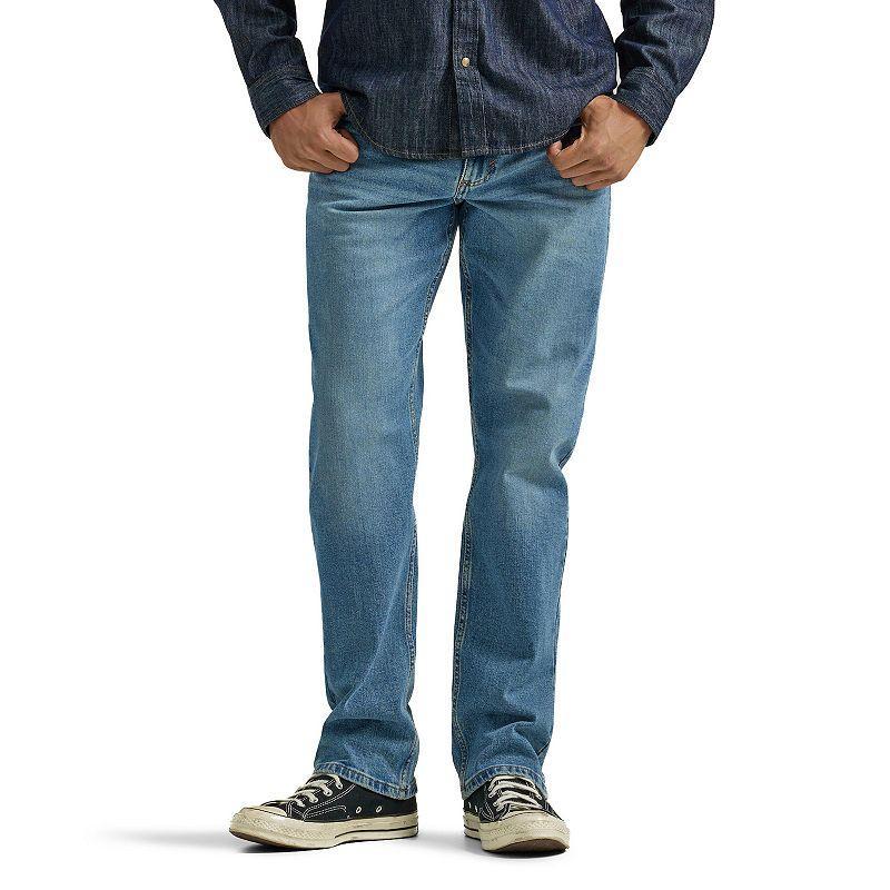 Mens Wrangler Regular-Fit Advanced Comfort Jeans Lighter Blue Product Image