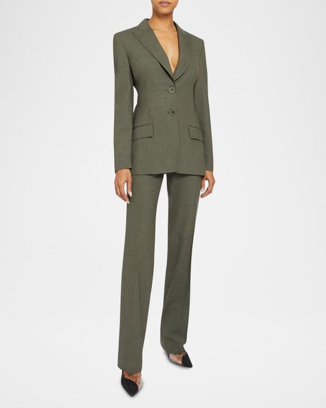 Erinca Single-Breasted Stretch Wool Blazer Product Image