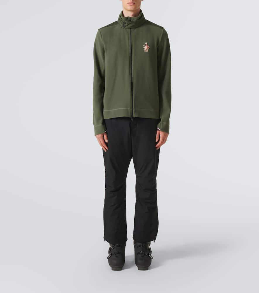 MONCLER Grenoble Pile Cardigan Sweater In Green Product Image