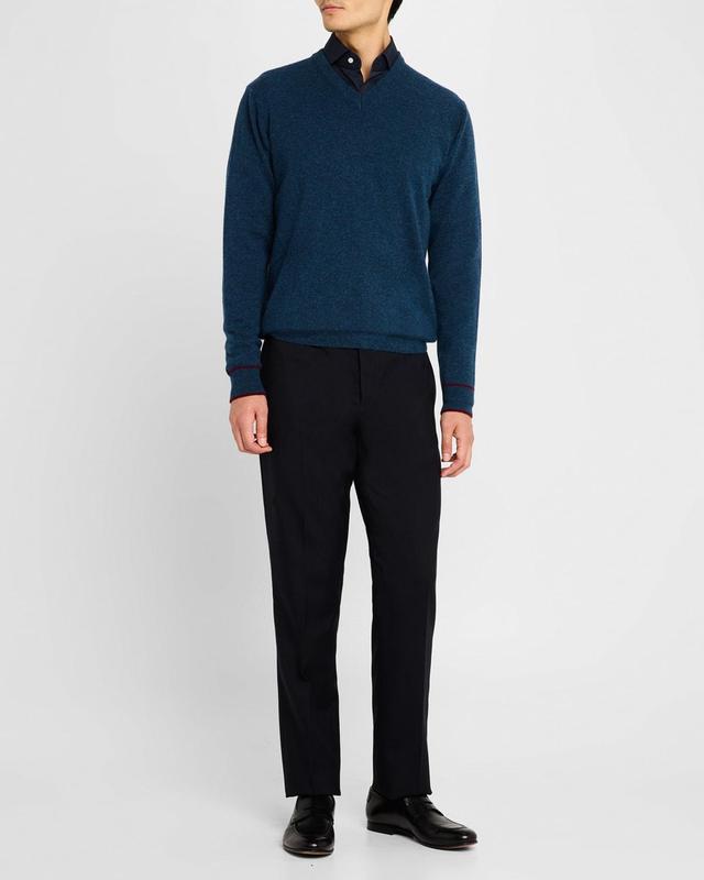 Men's Recycled Cashmere V-Neck Sweater Product Image