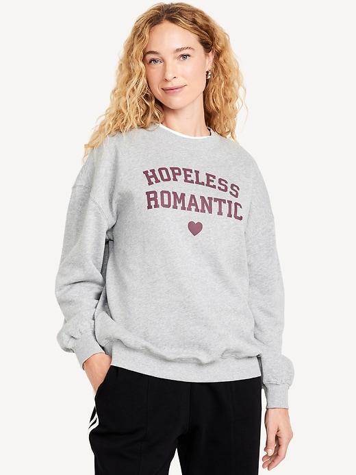 SoComfy Oversized Graphic Sweatshirt Product Image