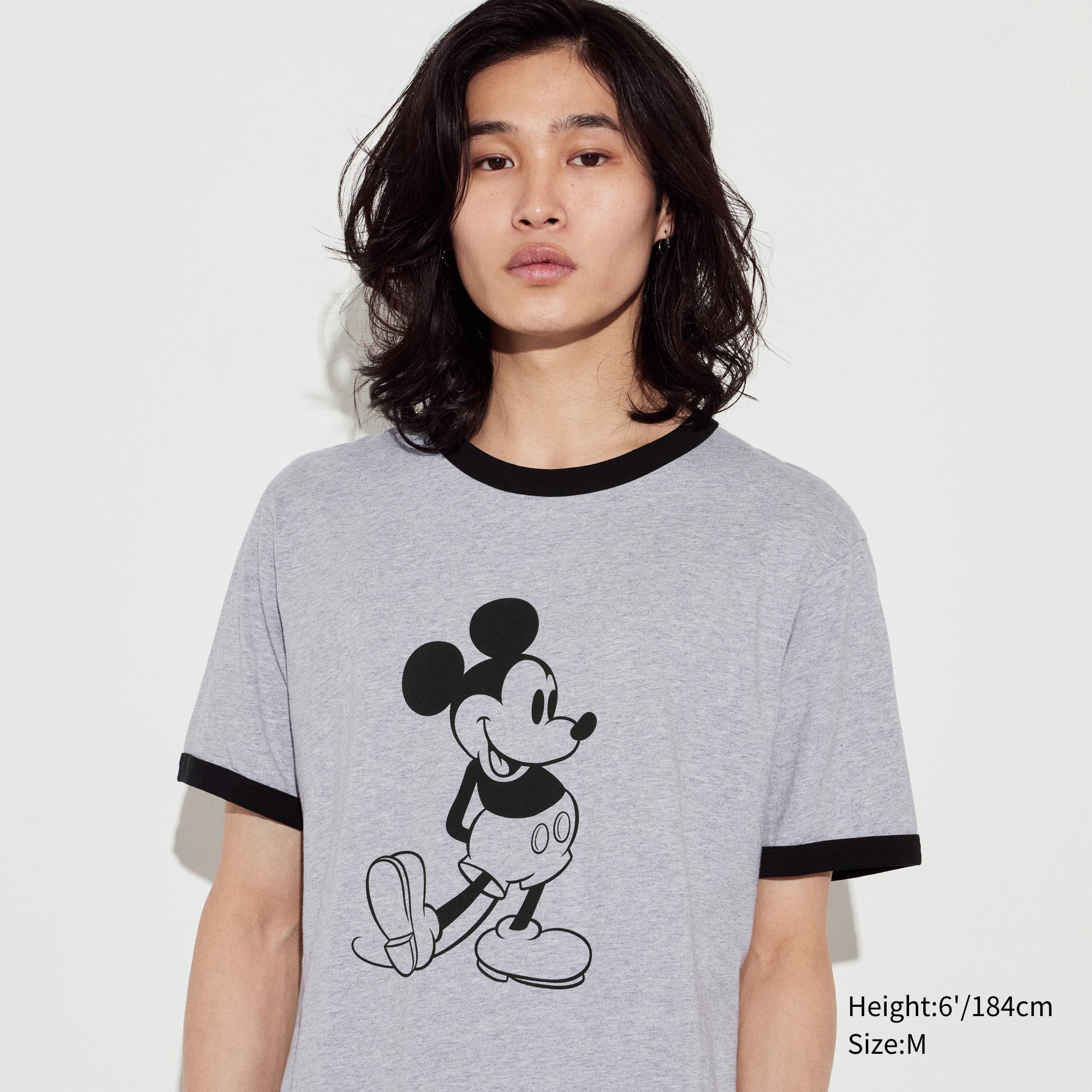 Mens Mickey Stands Ut (Short-Sleeve Graphic T-Shirt) Gray 3XL UNIQLO US Product Image