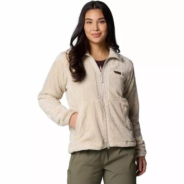 Womens Columbia Fire Side III Full Zip Jacket Dark Grey Product Image