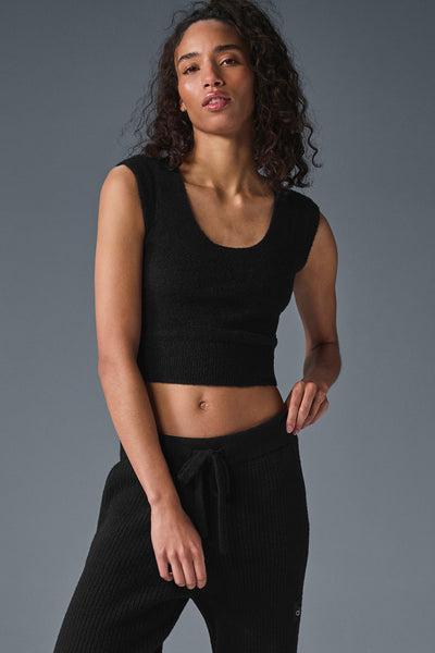 Snuggle Up Sweater Short Sleeve - Black Product Image