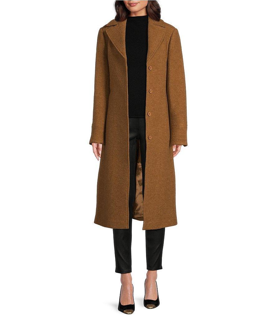 Katherine Kelly Pure Wool Notch Collar Button Front Maxi Coat product image