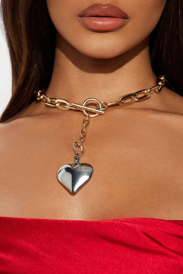 Heart To Heart Moment Necklace - Gold/combo Product Image