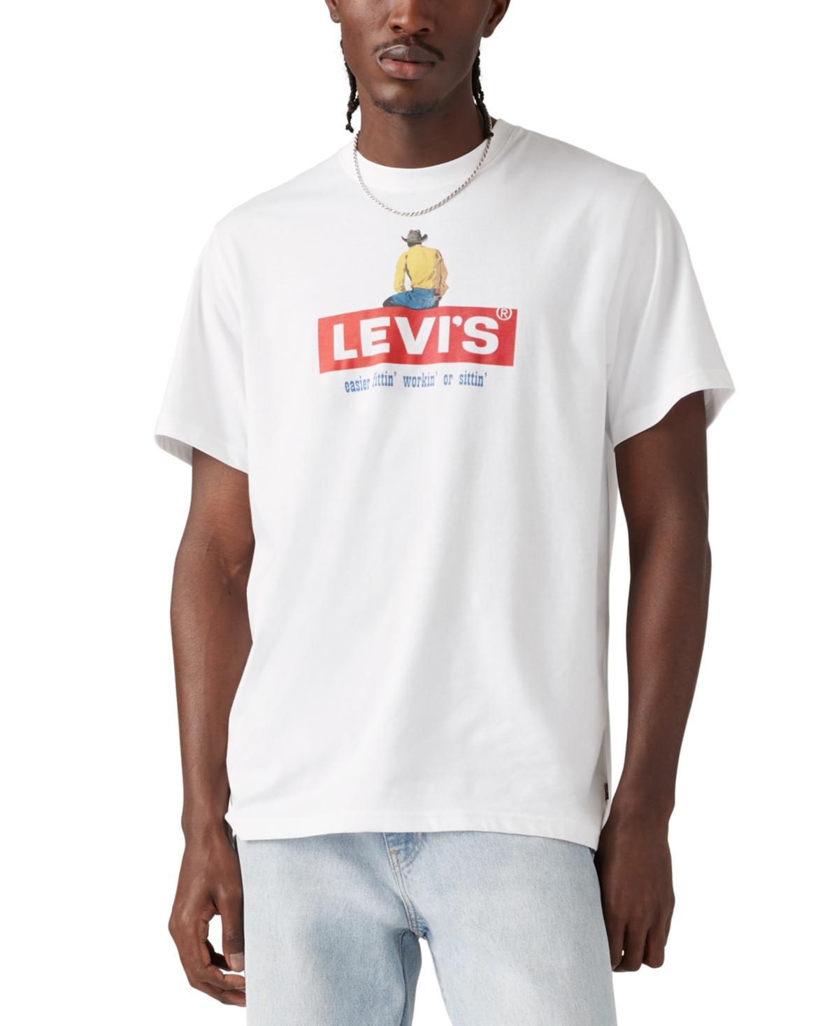 Levis Mens Cowboy Boxtab Relaxed-Fit Logo Graphic T-Shirt Product Image