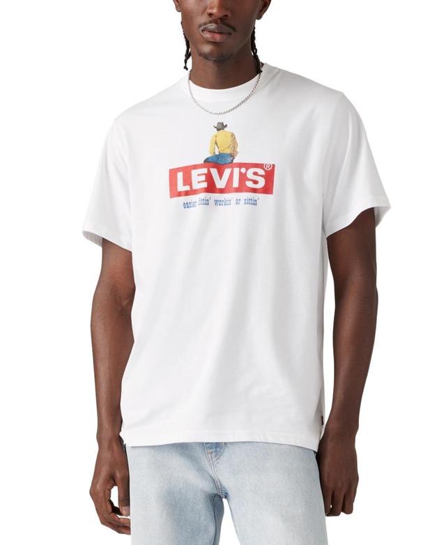 Levis Mens Cowboy Boxtab Relaxed-Fit Logo Graphic T-Shirt Product Image