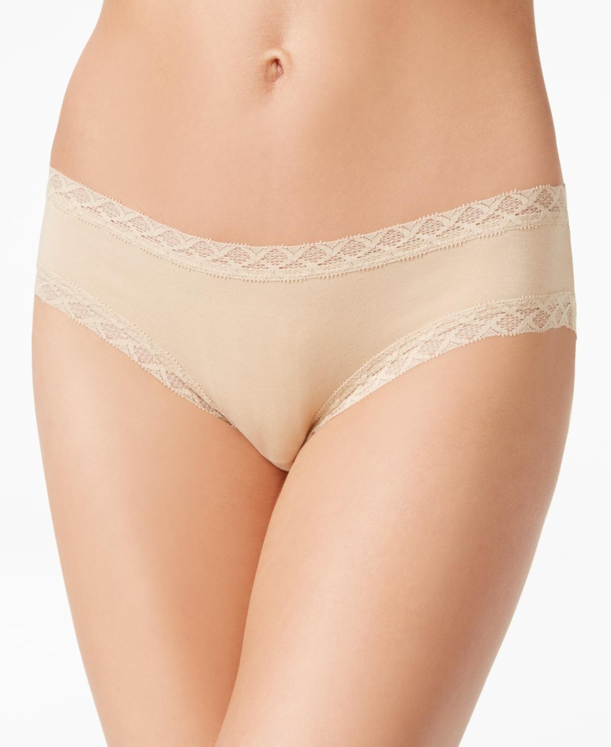 Natori Bliss Lace-Trim Cotton Brief Underwear 156058 Product Image