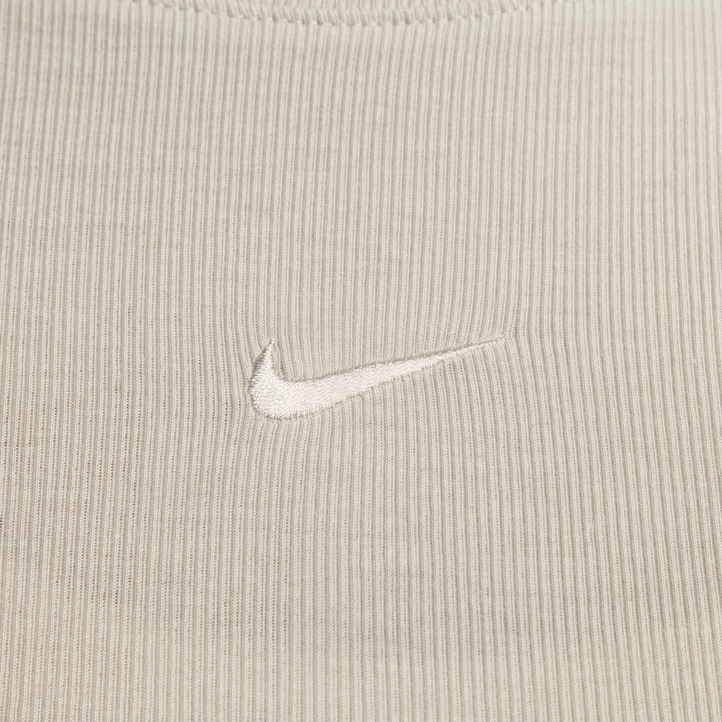 Nike Essential ribbed drawstring long sleeve T-shirt Product Image