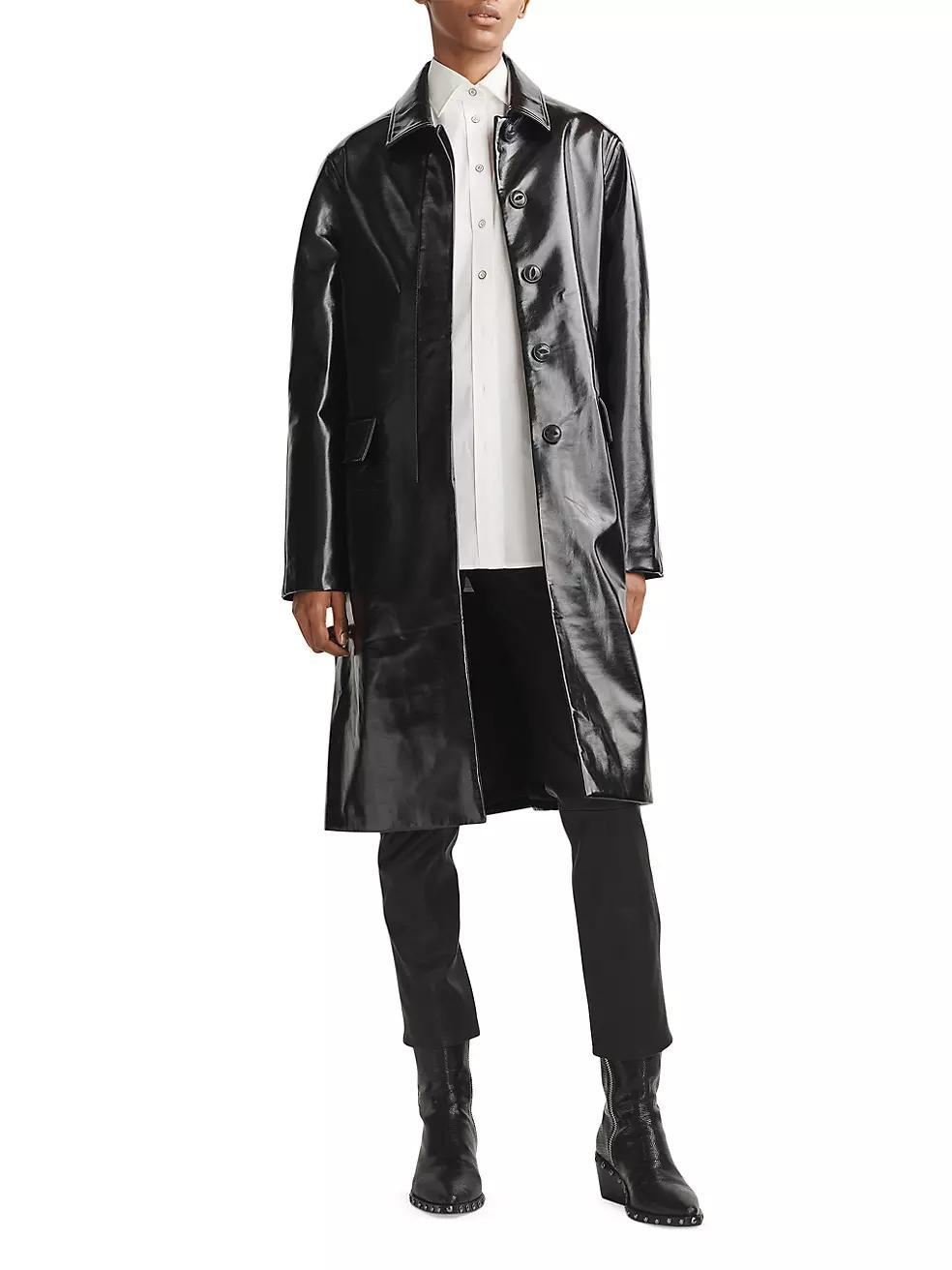 Morin Faux Leather Coat Product Image