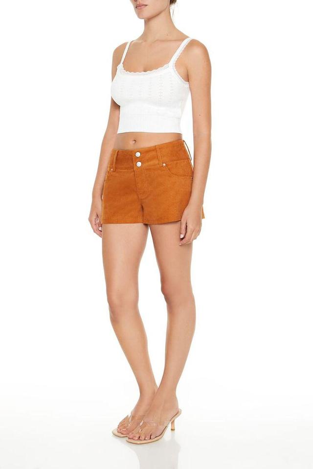 Low-Rise Corduroy Shorts | Forever 21 Product Image