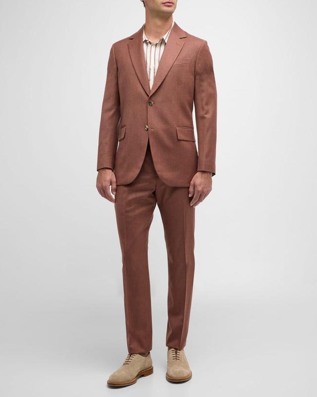 Mens Wool-Cashmere Slim Two-Piece Suit Product Image