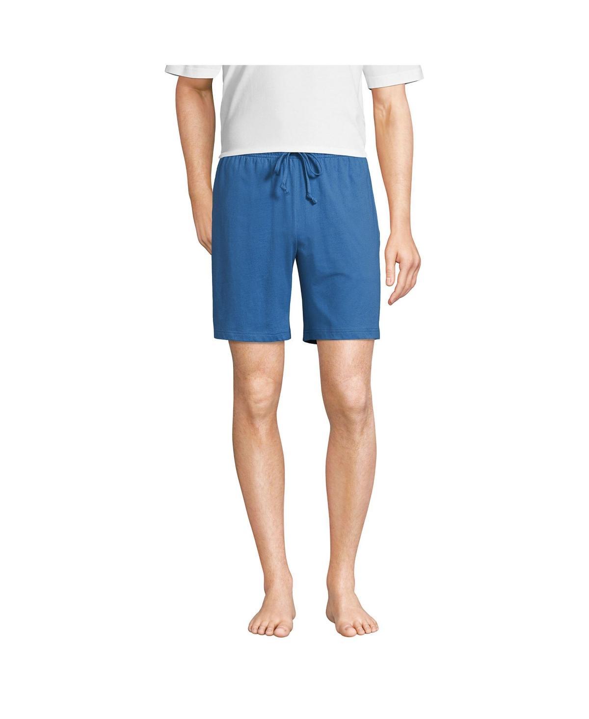 Big & Tall Lands End Knit Jersey Pajama Shorts, Mens Grey Product Image