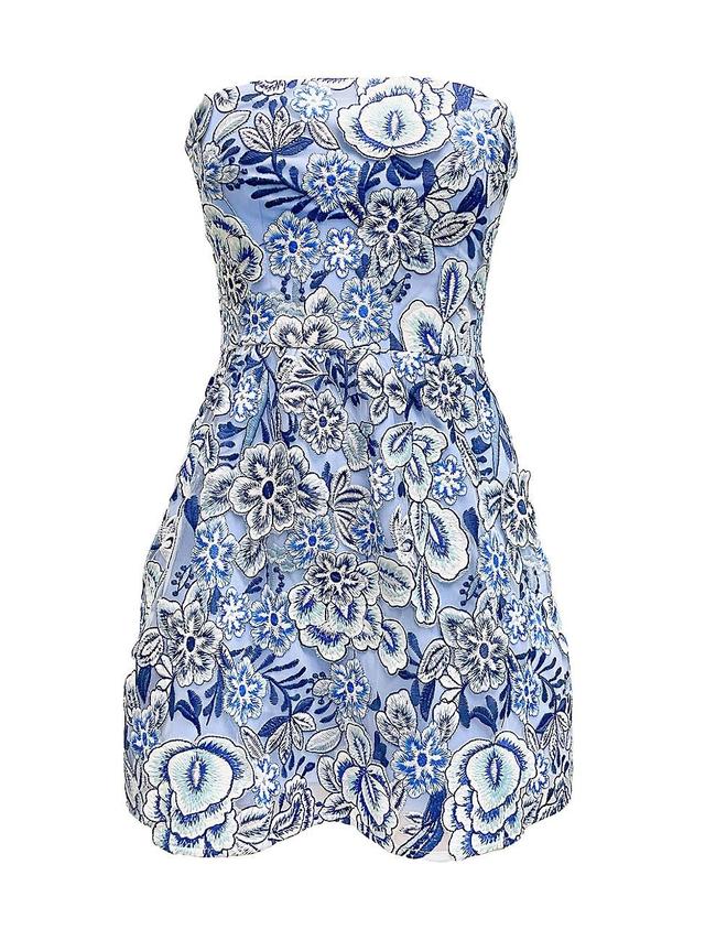 Womens Marilyn Embroidered Strapless Minidress Product Image