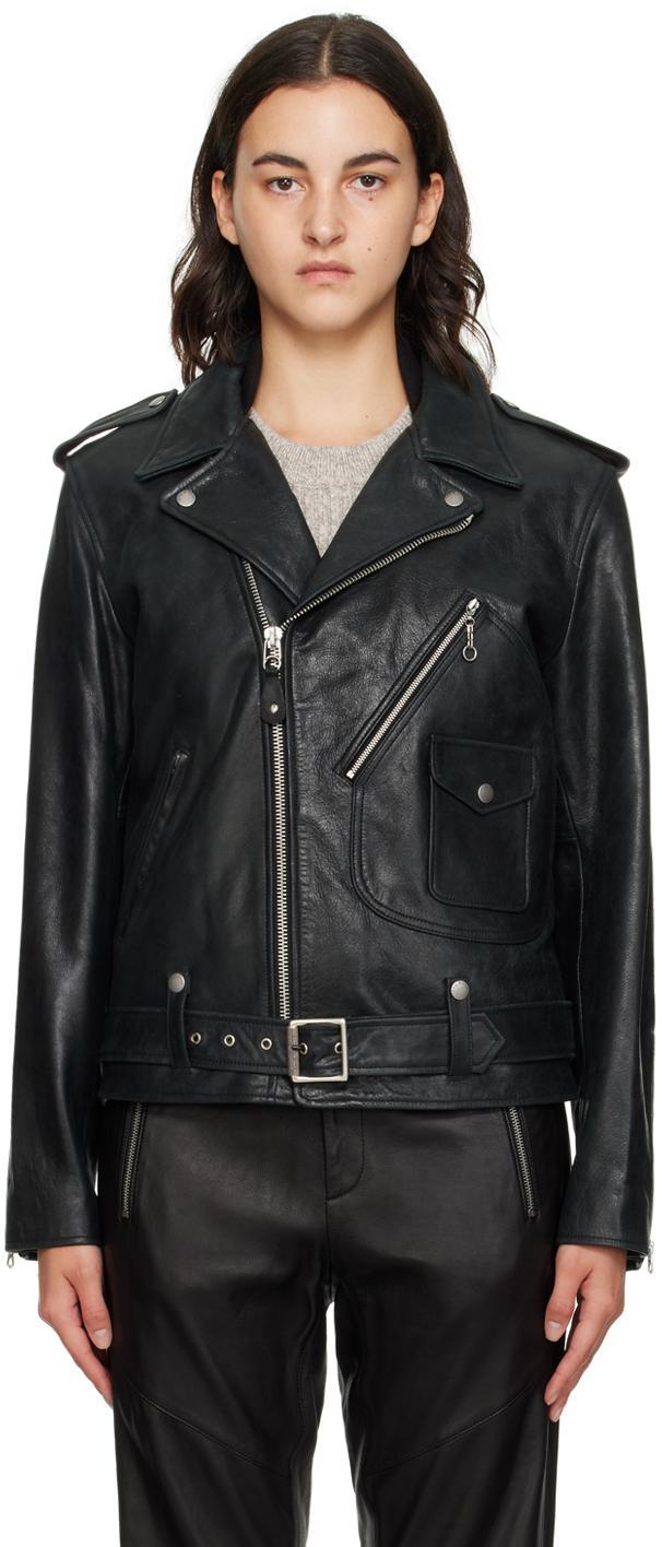 RAG & BONE Black Dallas Leather Jacket Product Image