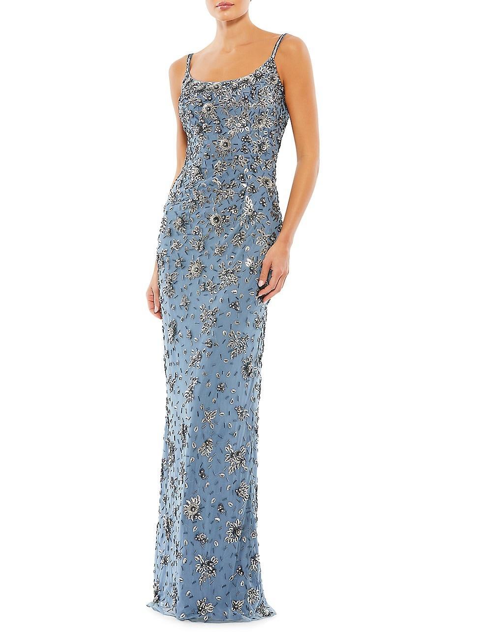 Womens Embellished Scoopneck Gown Product Image