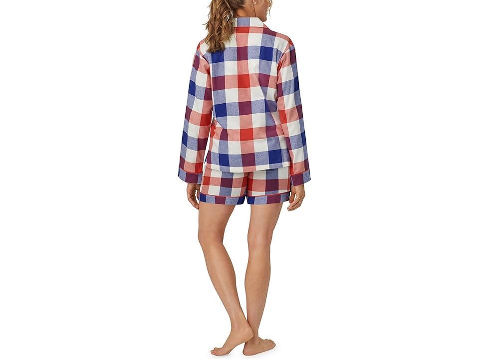 Bedhead PJs Organic Cotton Flannel Long Sleeve Short PJ Set (Harvest Plaid) Women's Pajama Sets Product Image