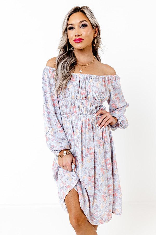 Fresh Blossoms Off Shoulder Dress Product Image