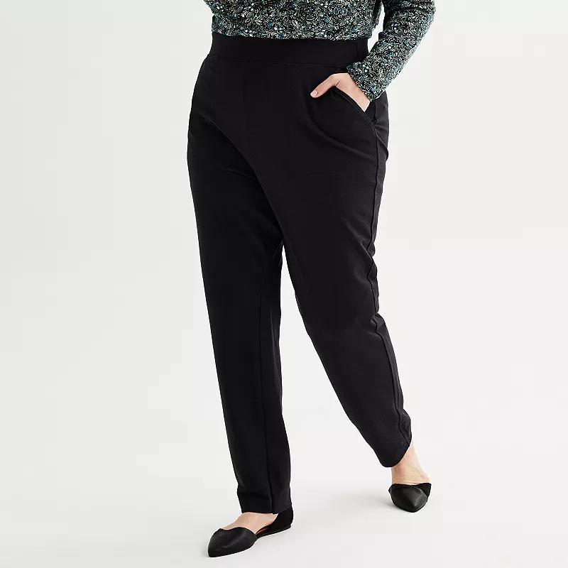 Plus Size Croft & Barrow Essential Straight Leg Pants, Womens product image