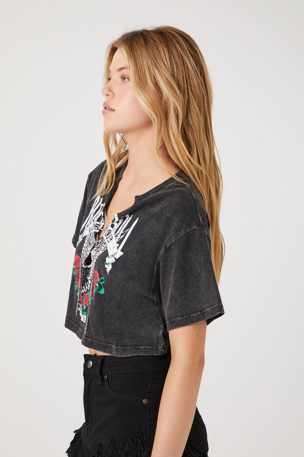 Rock & Roll Chain Cropped Tee | Forever 21 Product Image