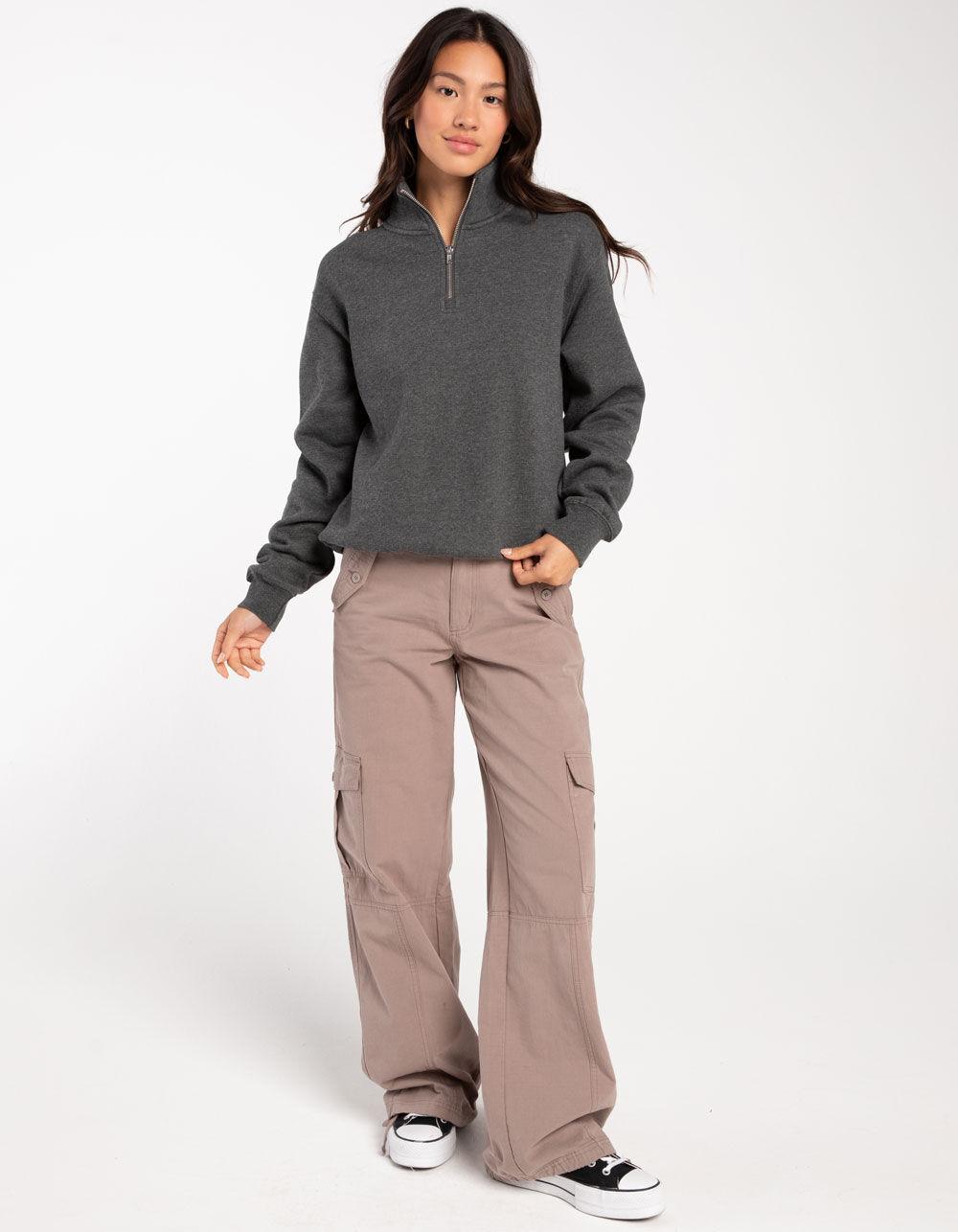 TILLYS Quarter Zip Womens Sweatshirt Product Image