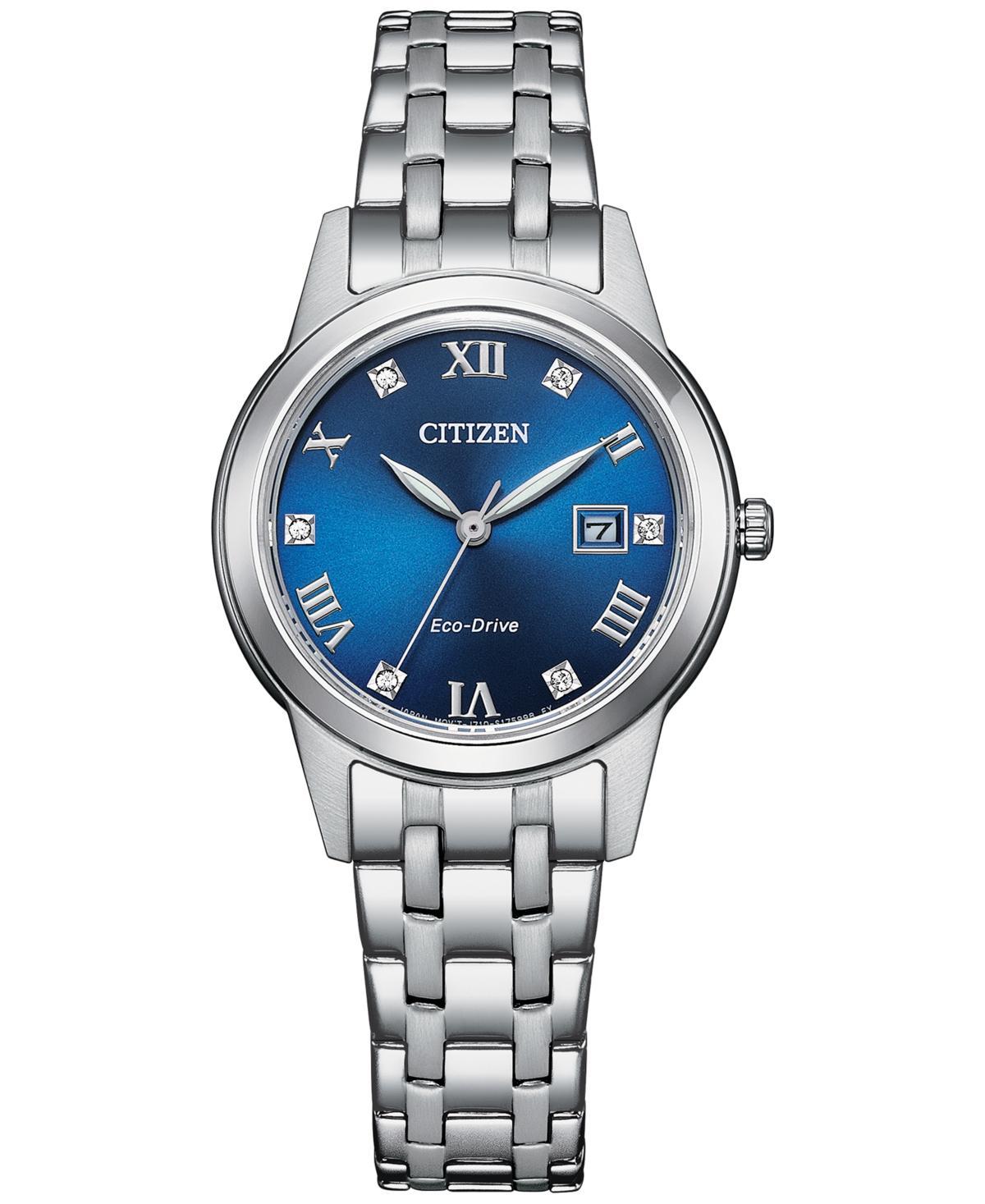 Citizen Womens Eco-Drive Stainless Steel Bracelet Watch Blue Product Image