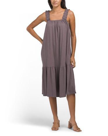 Ruched Strap Midi Dress for Women Product Image