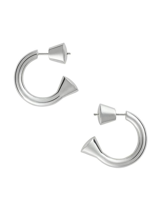 Womens Silver Hoop Earrings Product Image