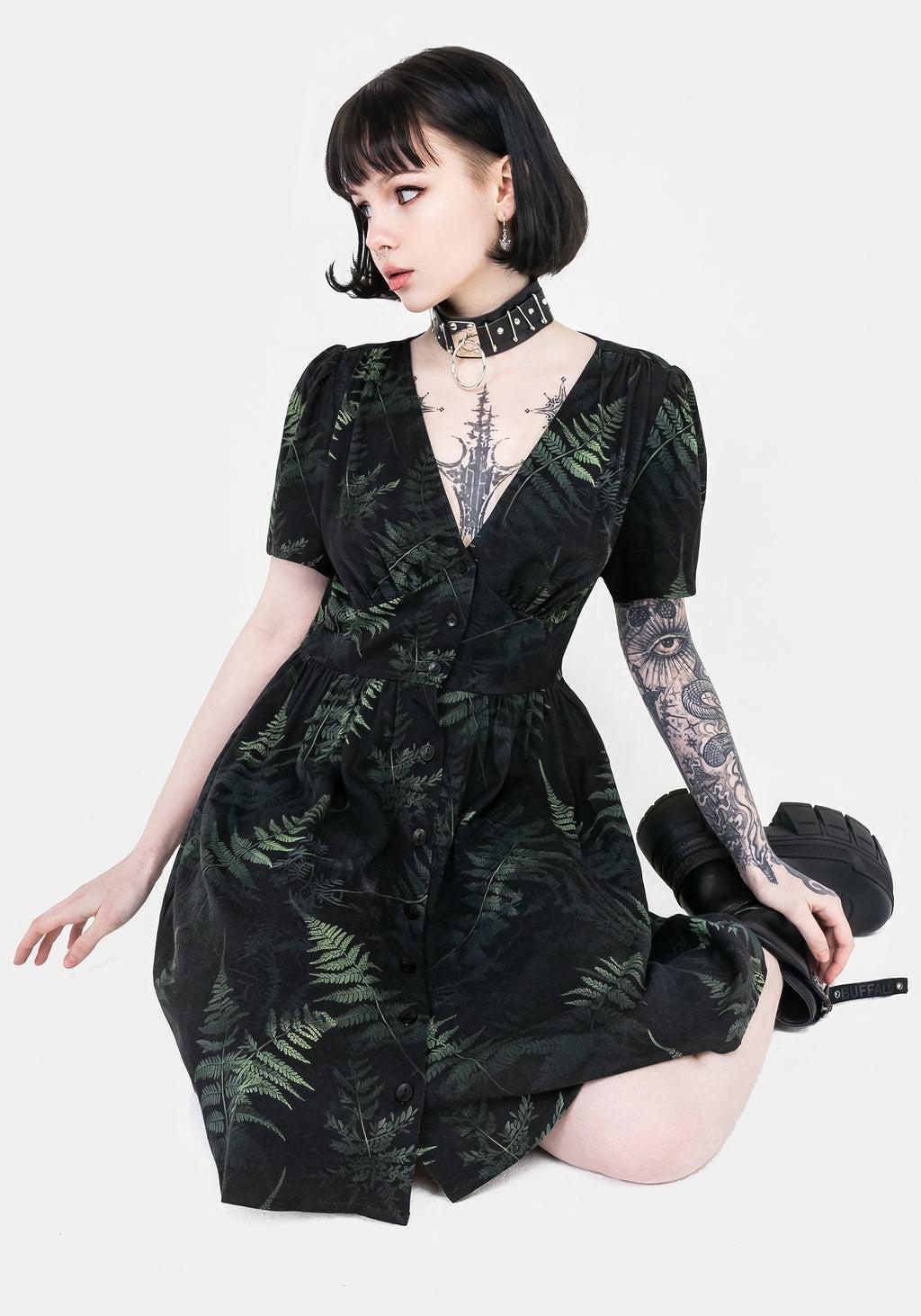 Fernery Button Up Corset Mini Dress Product Image