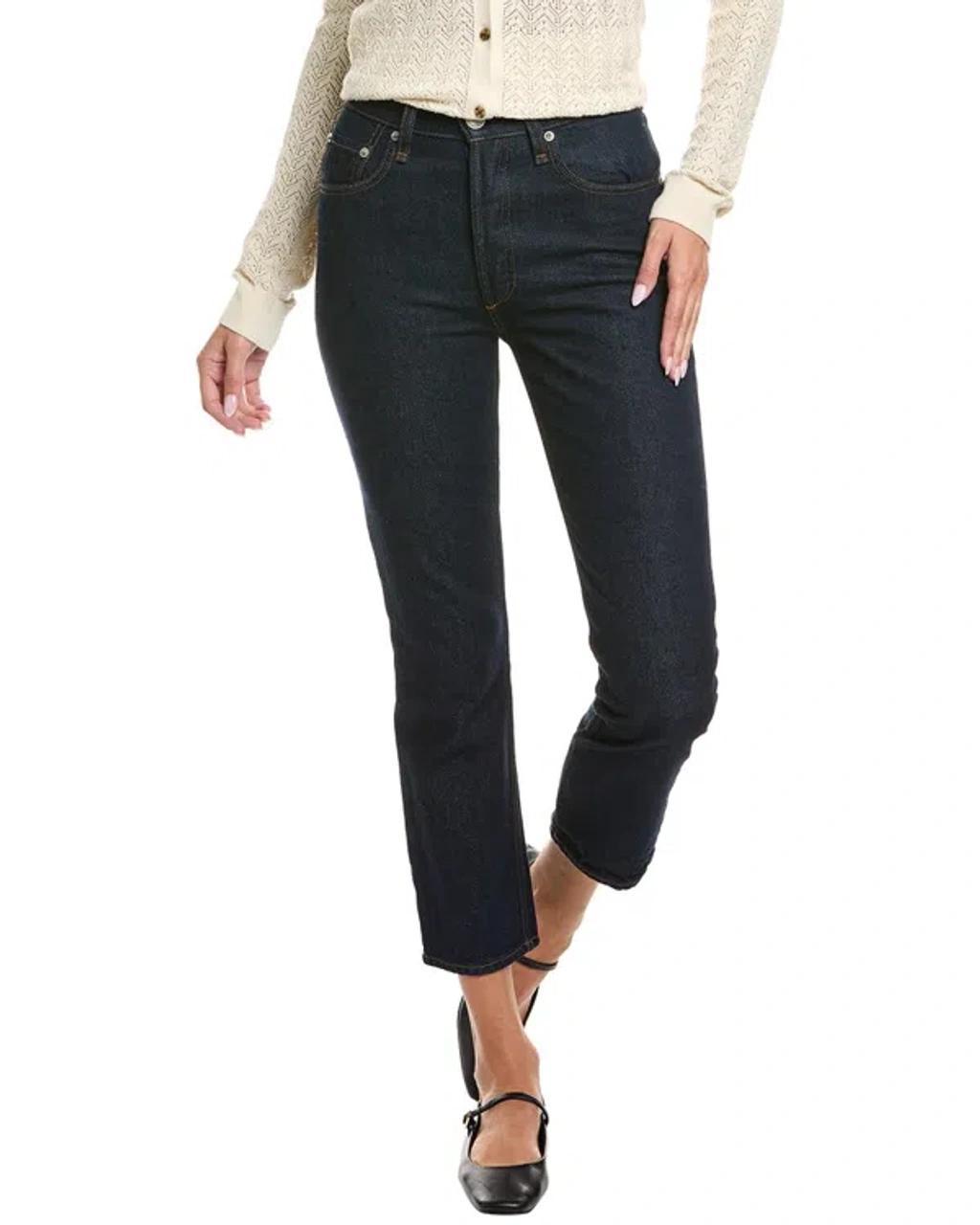 Nina Rinse High-rise Cigarette Jean In Blue Product Image