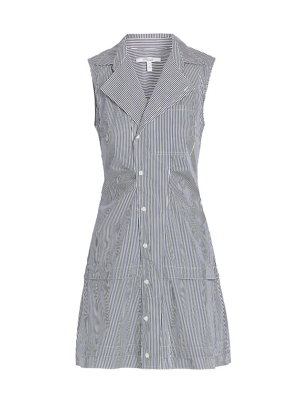 Womens Striped Cotton-Blend Shirtdress Product Image