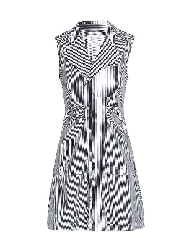 Womens Striped Cotton-Blend Shirtdress Product Image