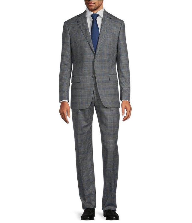 Hart Schaffner Marx New York Modern Fit Flat Front Performance Plaid Print 2-Piece Suit Product Image