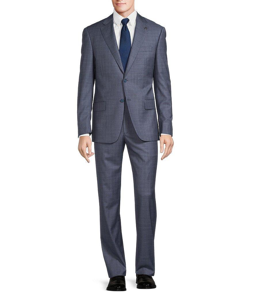 Hart Schaffner Marx New York Modern Fit Flat Front Plaid 2-Piece Suit Product Image