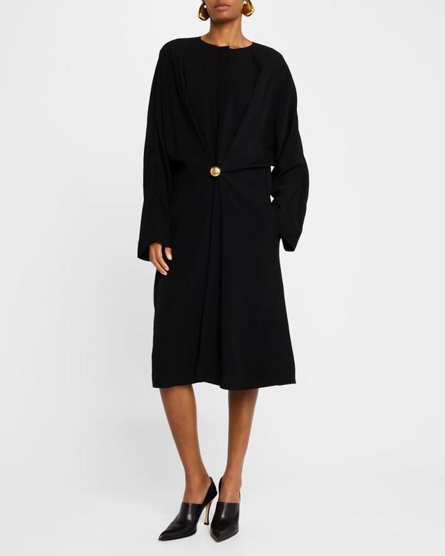 Pebble Long-Sleeve Midi Dress Product Image