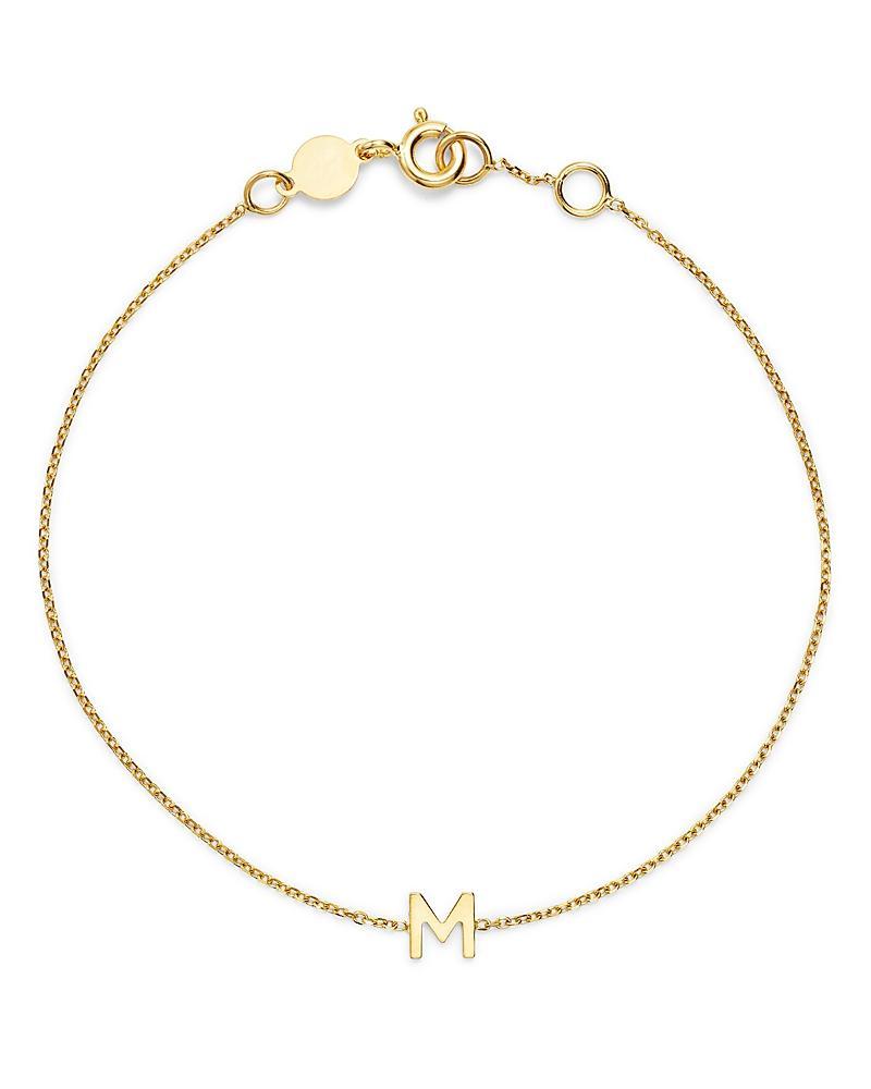 Moon & Meadow 14K Yellow Gold Initial Chain Bracelet Product Image