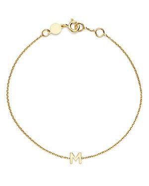 Moon & Meadow 14K Yellow Gold Initial Chain Bracelet Product Image