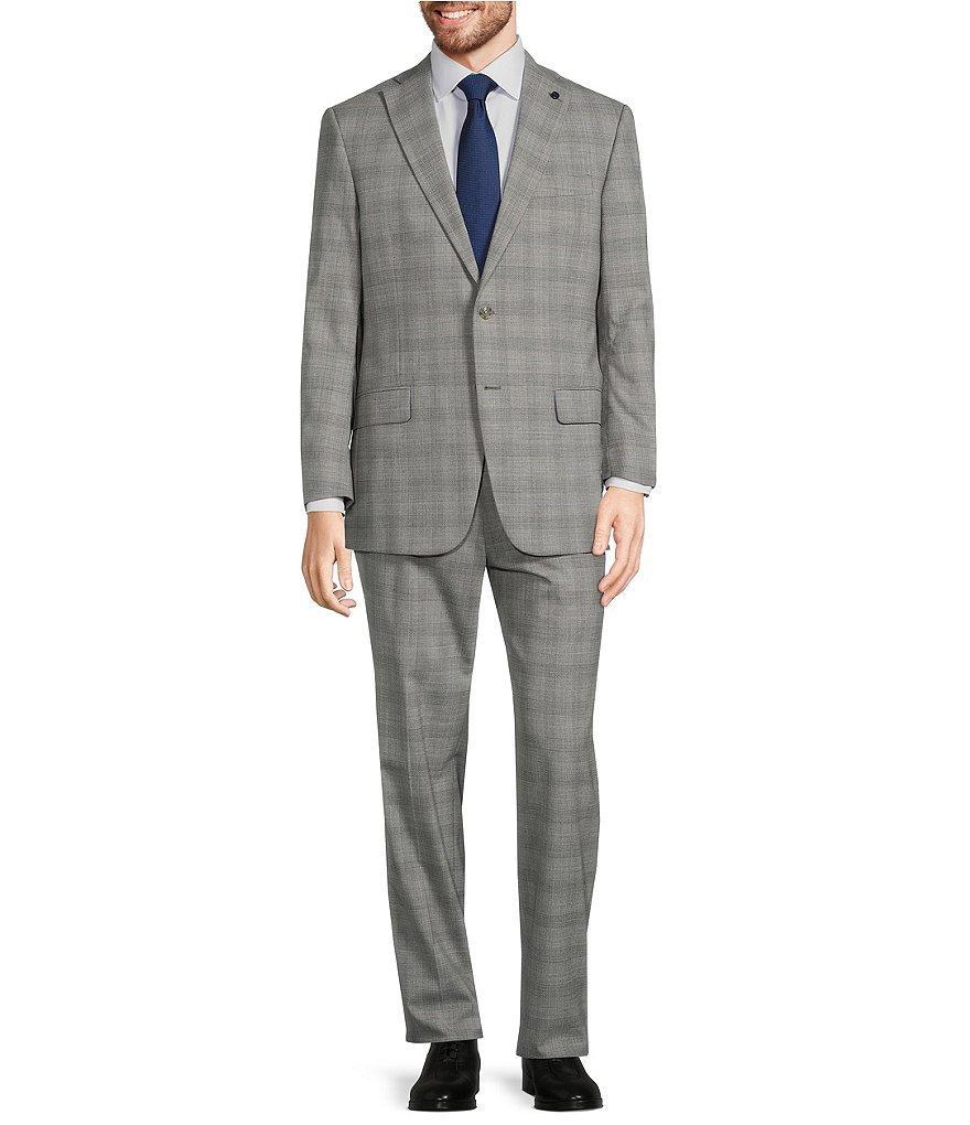 Hart Schaffner Marx Chicago Classic Fit Flat Front Performance Plaid 2-Piece Suit Product Image