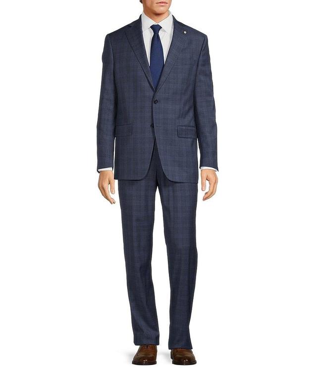 Hart Schaffner Marx Chicago Classic Fit Flat Front Straight Leg Plaid 2-Piece Suit Product Image