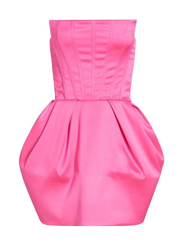 Womens Kate Strapless Satin Minidress Product Image