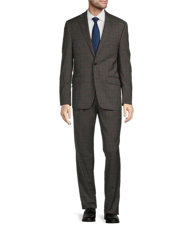 Hickey Freeman Classic Fit 2-Reverse Pleat Plaid Pattern 2-Piece Suit Product Image