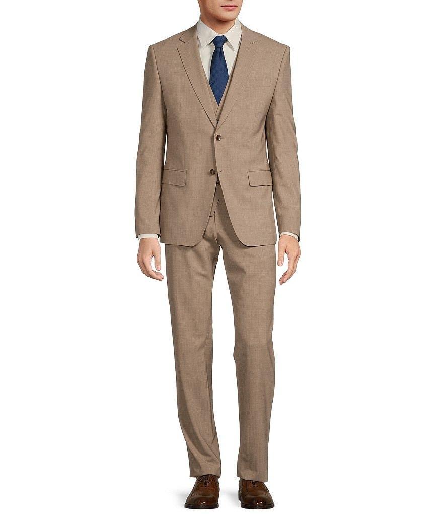 Hugo Boss Slim Fit Flat Front Solid Pattern 2-Piece Suit Product Image