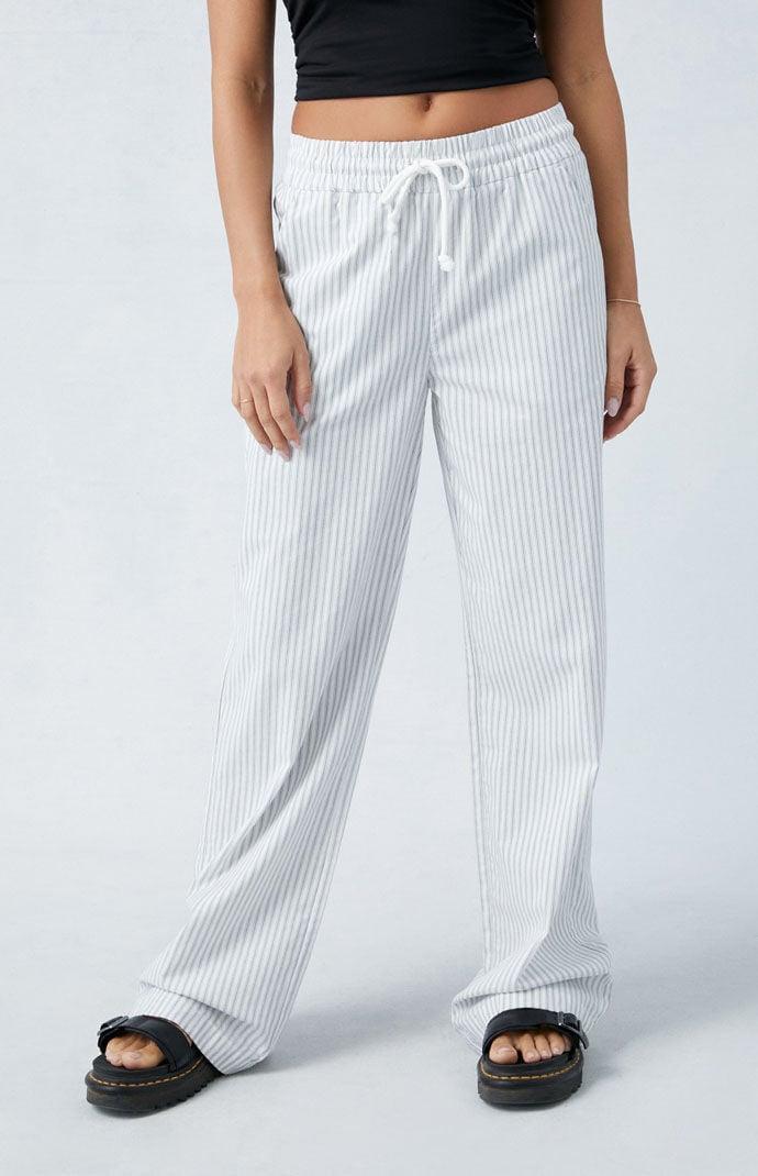 Women's Striped Pull-On Pants - Product Image