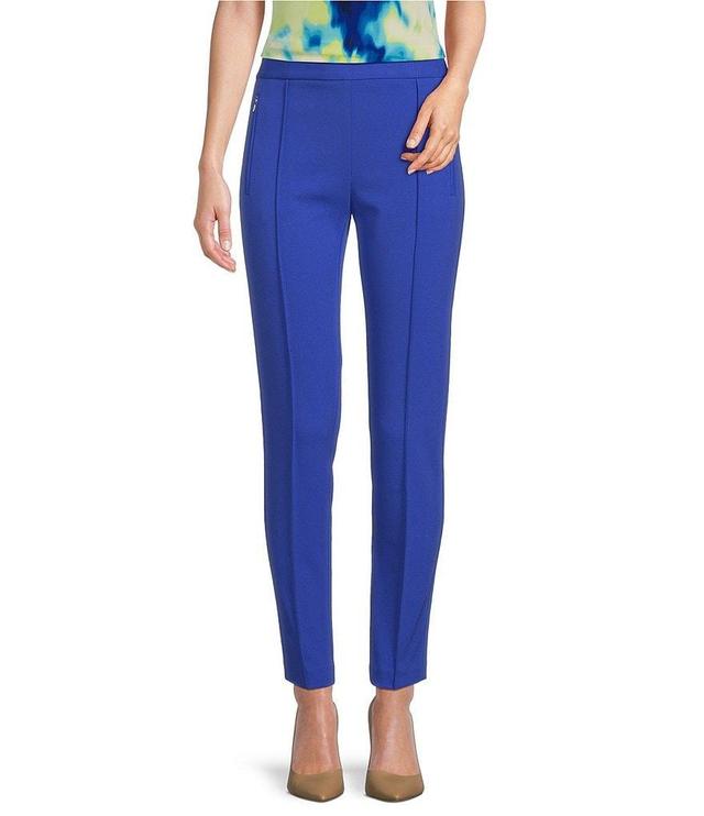 Calvin Klein Stretch Scuba Crepe Elastic Back Slim Leg Coordinating Pants Product Image