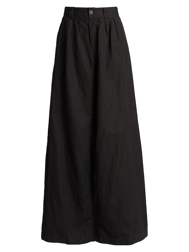 Mens Linen-Blend Wide-Leg Pants Product Image