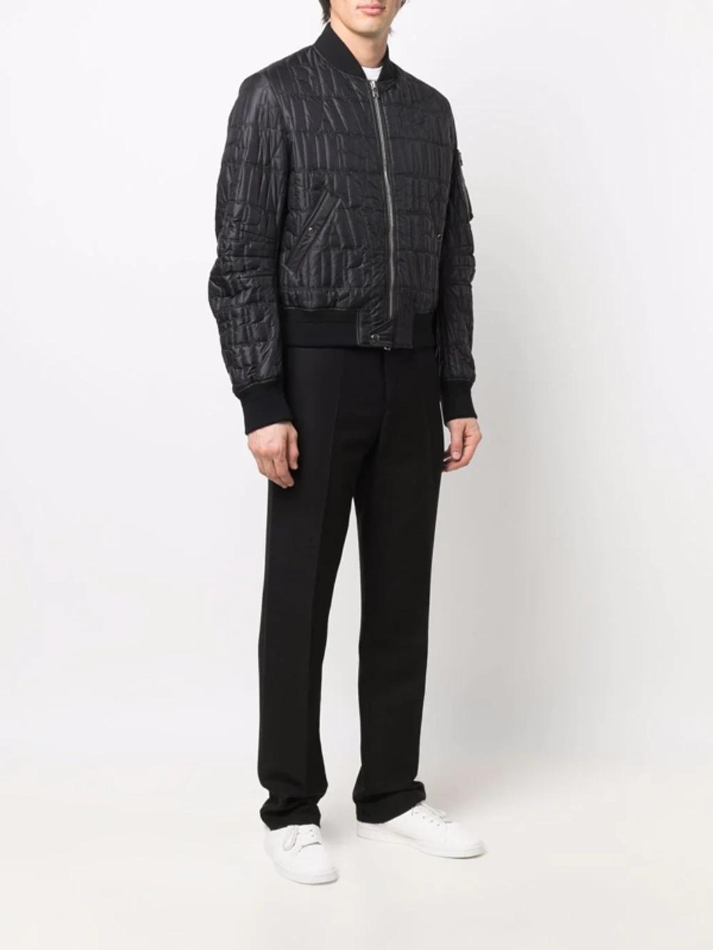 Quilted Bomber Jacket In Black Product Image