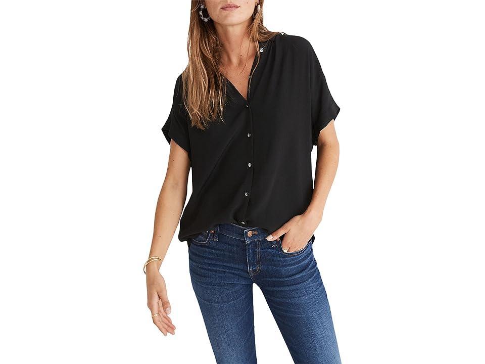 Madewell Central Drapey Shirt (True ) Women's Clothing Product Image