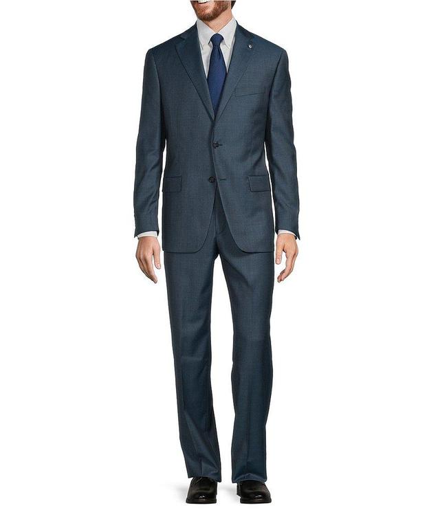 Hart Schaffner Marx Chicago Classic Fit Flat Front Sharkskin Pattern 2-Piece Suit Product Image