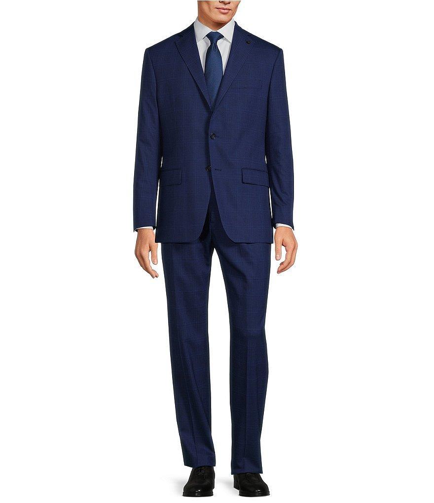 Hart Schaffner Marx Chicago Fit Pleated Plaid Performance Wool 2-Piece Suit Product Image